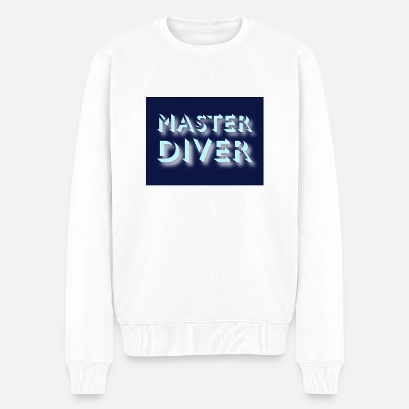 Master Diver - Männer Premium Bio Pullover - Weiß