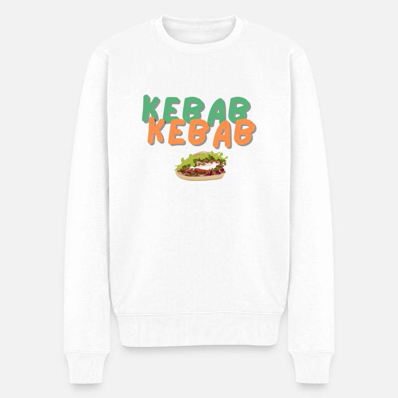 Kebab Kebab - Pull Premium bio Homme - blanc