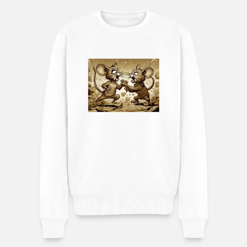 Les souris - Pull Premium bio Homme - blanc