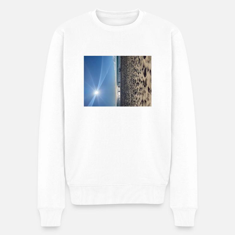 Sunshine&Ocean - Männer Premium Bio Pullover - Weiß