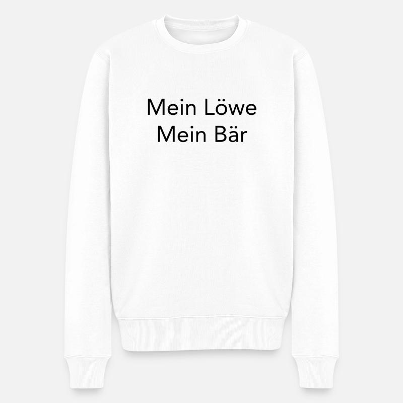 mein löwe - Männer Premium Bio Pullover - Weiß