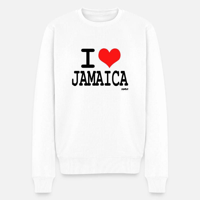 jamaica - Männer Premium Bio Pullover - Weiß