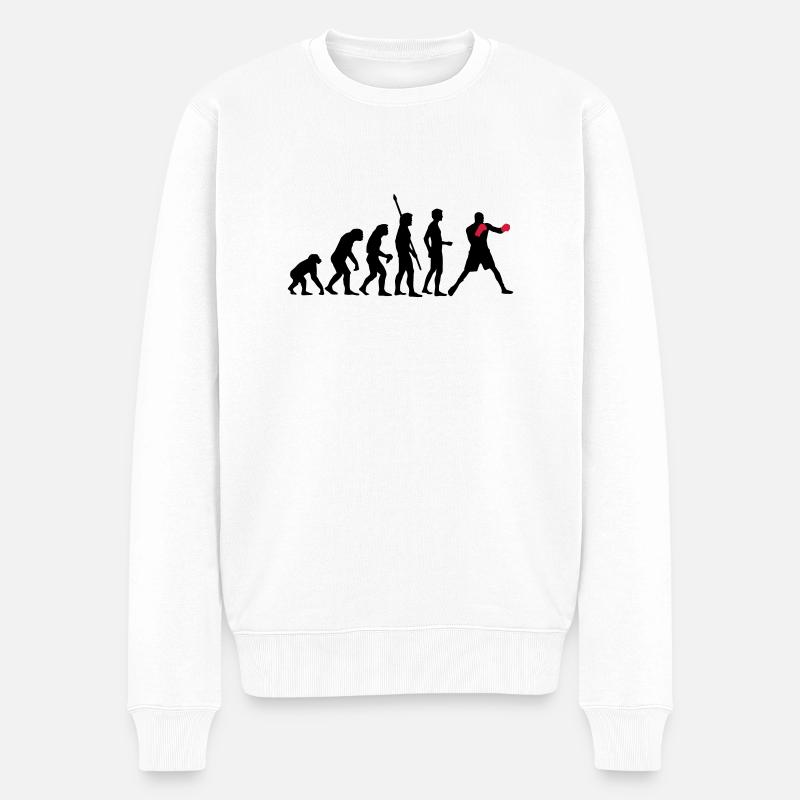 evolution_boxen_b_2c - Men's Premium Organic Jumper - white