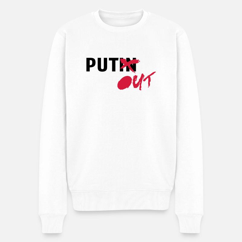 putout - Männer Premium Bio Pullover - Weiß