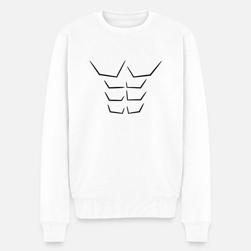 dessin abdos - Männer Premium Bio Pullover - Weiß