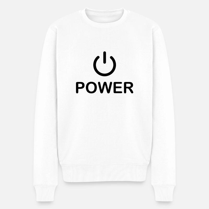 power_symbol - Männer Premium Bio Pullover - Weiß