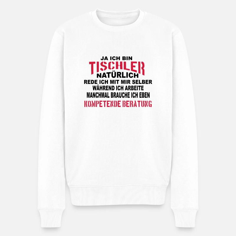 Tischler Beratung - Männer Premium Bio Pullover - Weiß