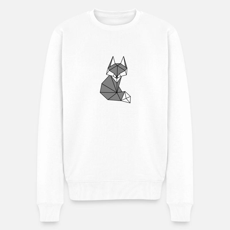 Fuchs - Männer Premium Bio Pullover - Weiß