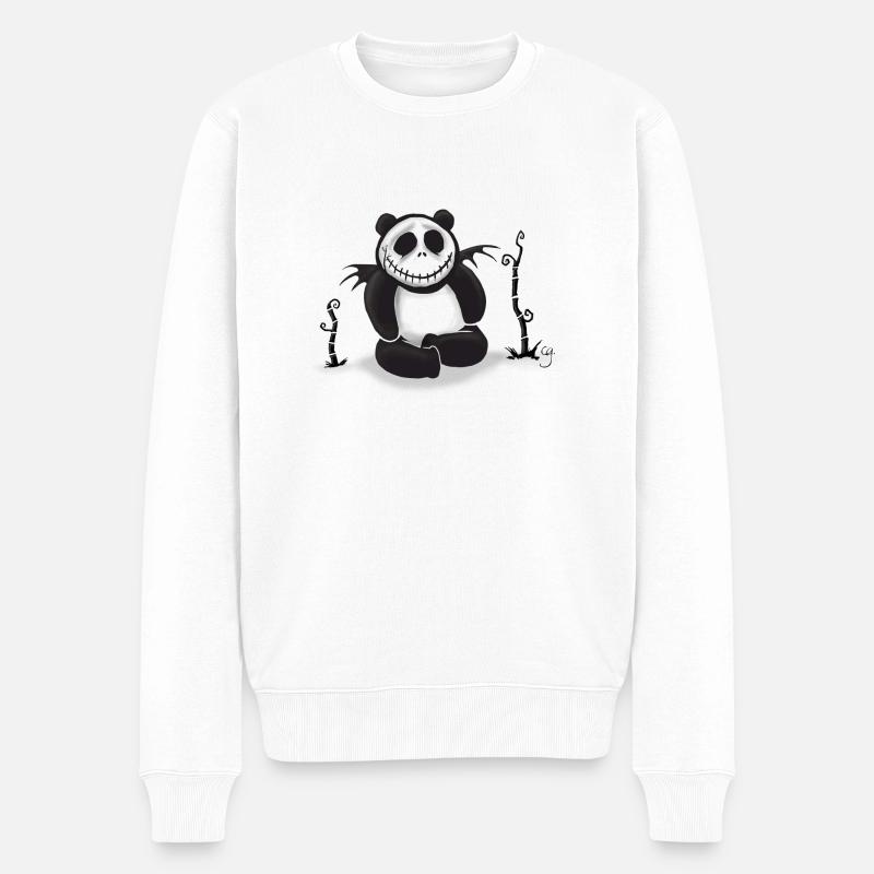 Panda Jack Classic - Pull Premium bio Homme - blanc