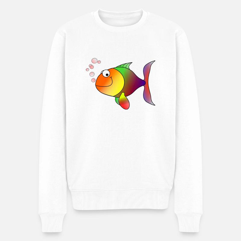 poisson - Pull Premium bio Homme - blanc