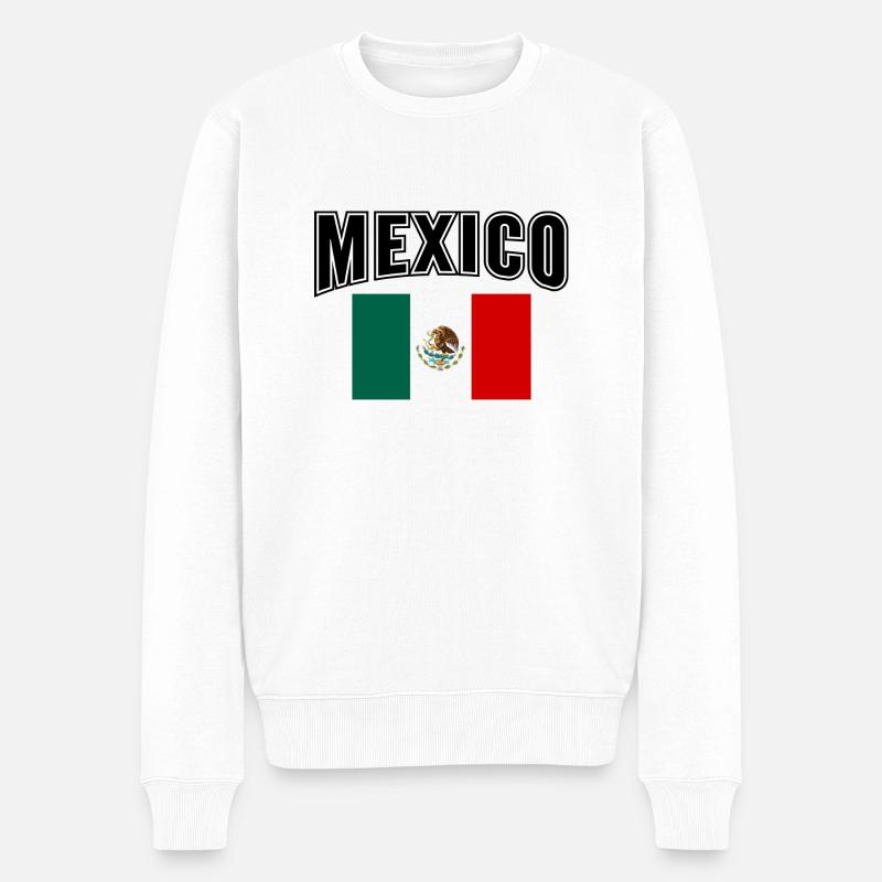 Mexico - Männer Premium Bio Pullover - Weiß