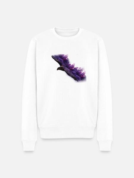 Eagle with smoke - Men's Premium Organic Jumper - white
