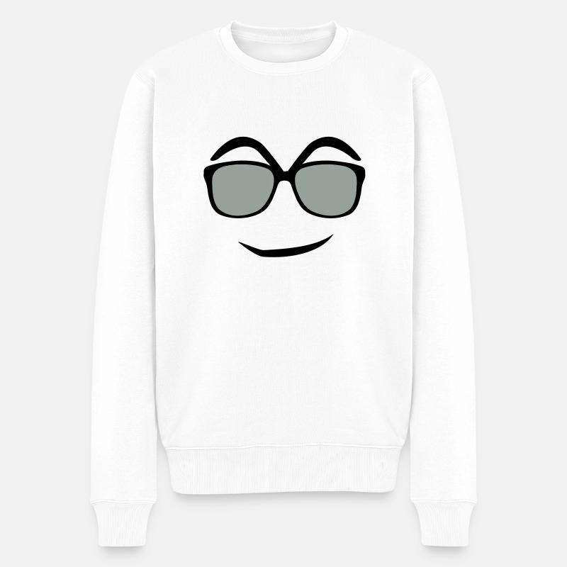 drôle de tête - Pull Premium bio Homme - blanc