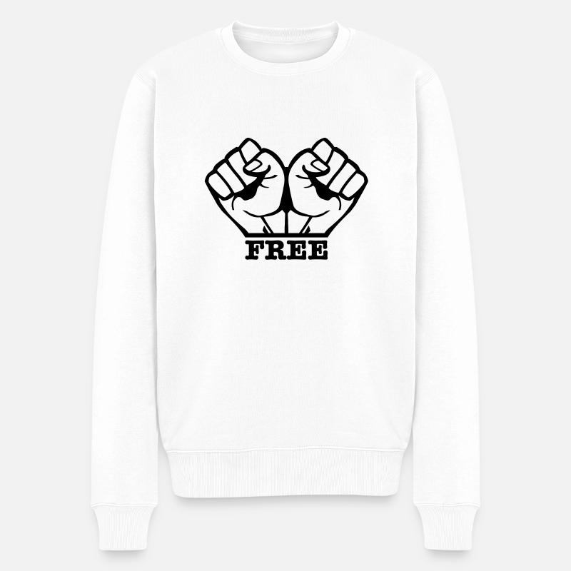 free_t1 - Pull Premium bio Homme - blanc