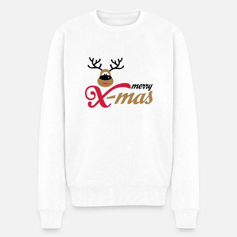 weihnachten - Männer Premium Bio Pullover - Weiß