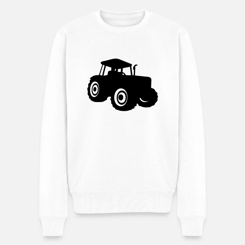 traktor - Männer Premium Bio Pullover - Weiß