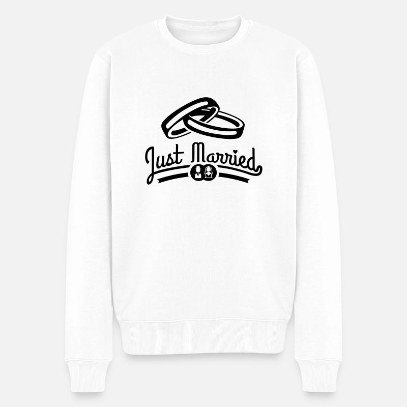 just_married_2_f1 - Pull Premium bio Homme - blanc