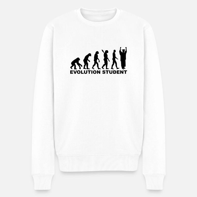 Evolution Student - Pull Premium bio Homme - blanc
