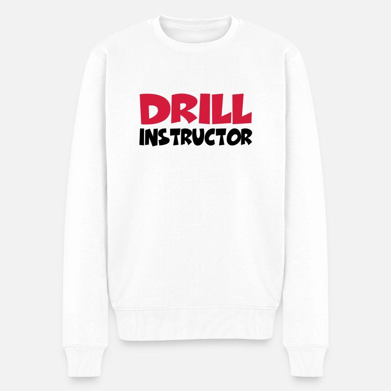 Drill Instructor - Männer Premium Bio Pullover - Weiß