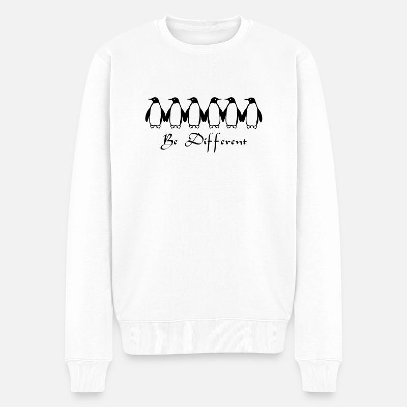 Be Different - Pull Premium bio Homme - blanc