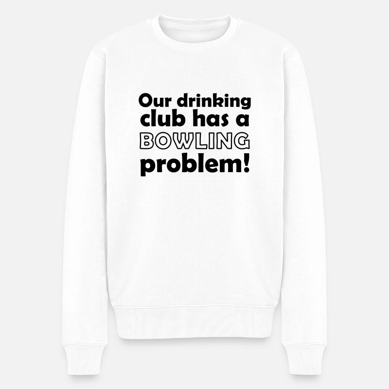 bowling problem - Männer Premium Bio Pullover - Weiß
