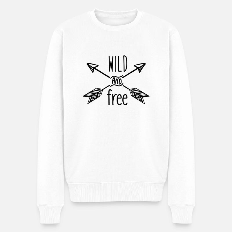 AD Wild and Free - Pull Premium bio Homme - blanc
