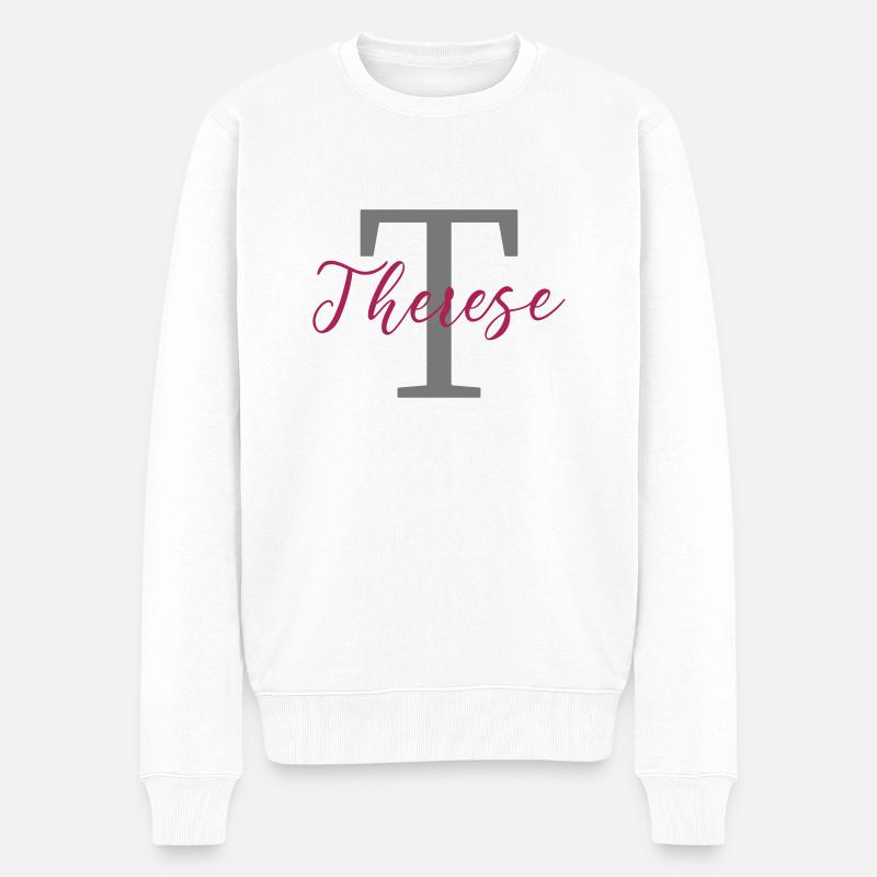 Therese Name Vorname - Männer Premium Bio Pullover - Weiß