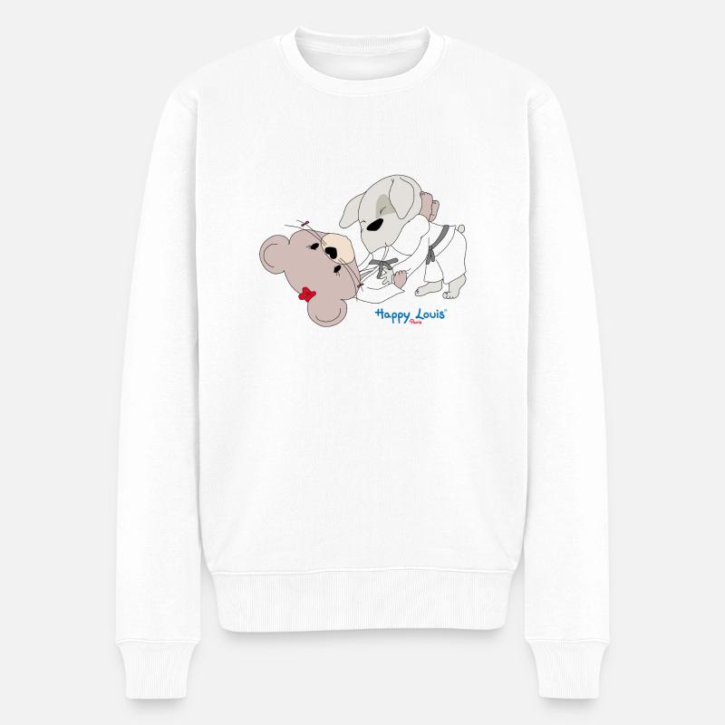 Happy Louis - BJJ - Pull Premium bio Homme - blanc