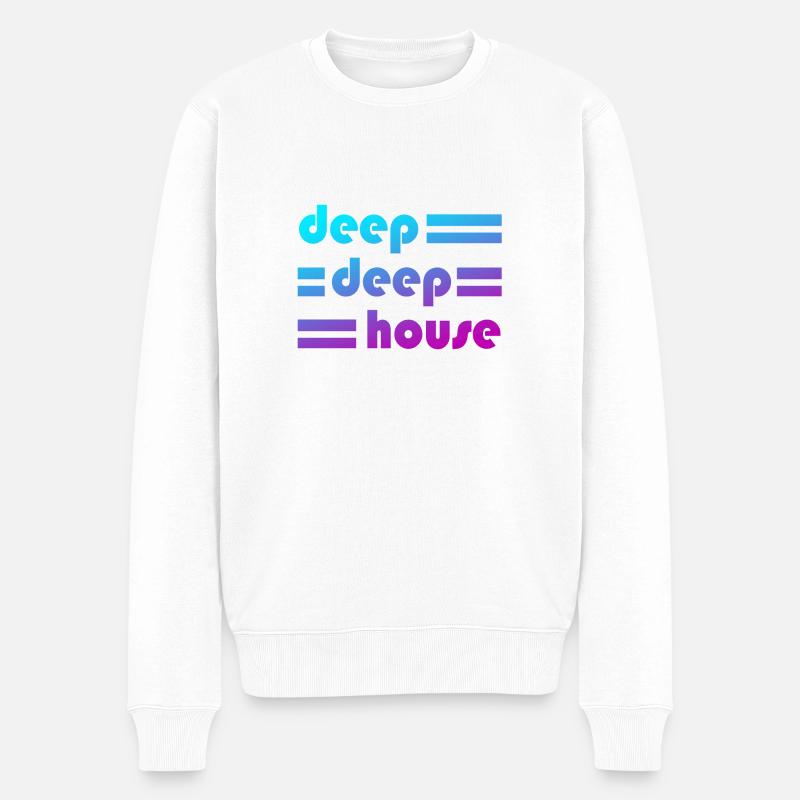 Deep Deep House - OSKR Design - Pull Premium bio Homme - blanc