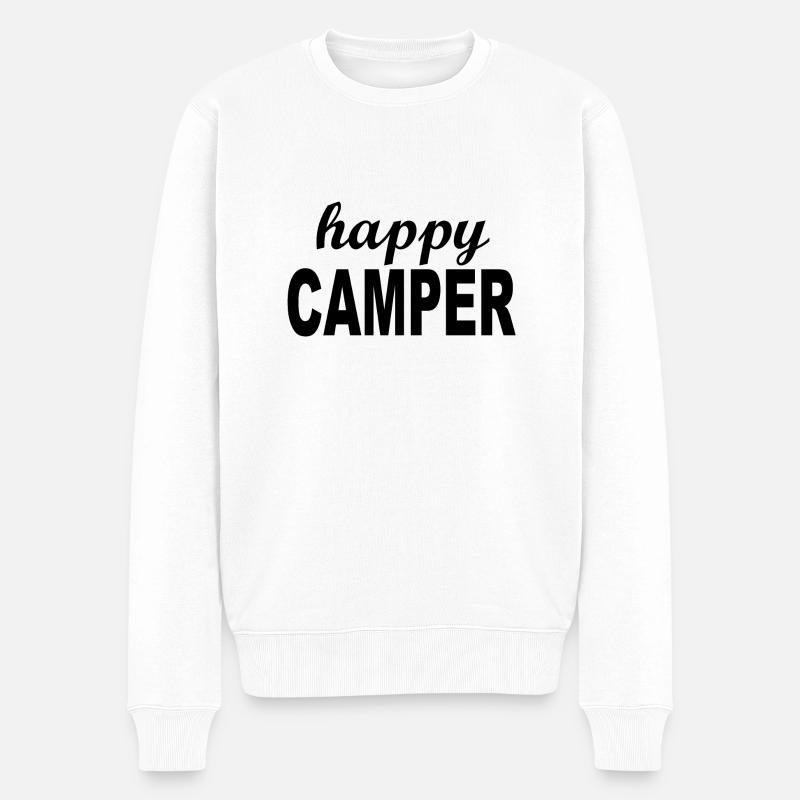 Camping - Männer Premium Bio Pullover - Weiß
