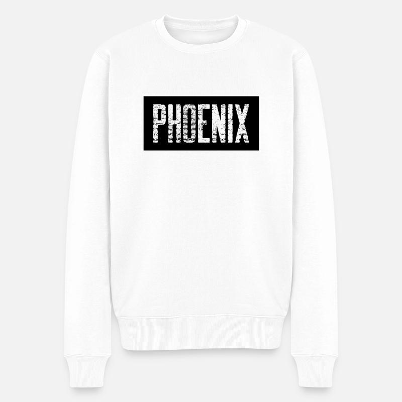 Phoenix Americas USA Stadt - Männer Premium Bio Pullover - Weiß