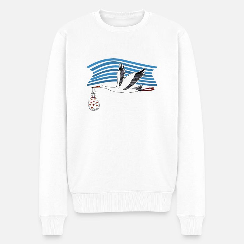 Oiseau - Pull Premium bio Homme - blanc