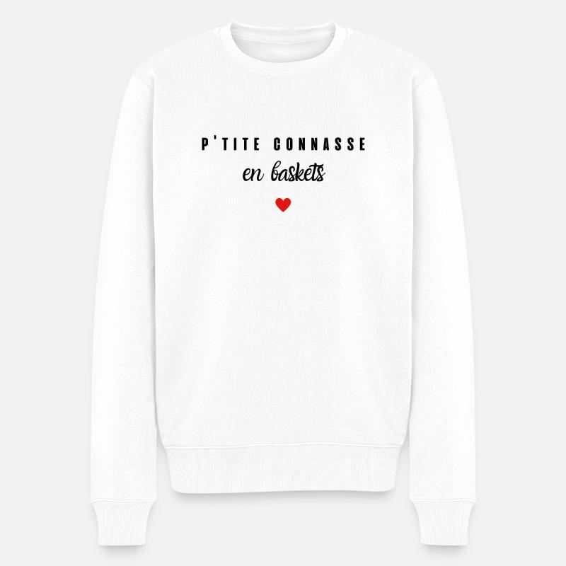 petite connasse en baskets - Pull Premium bio Homme - blanc