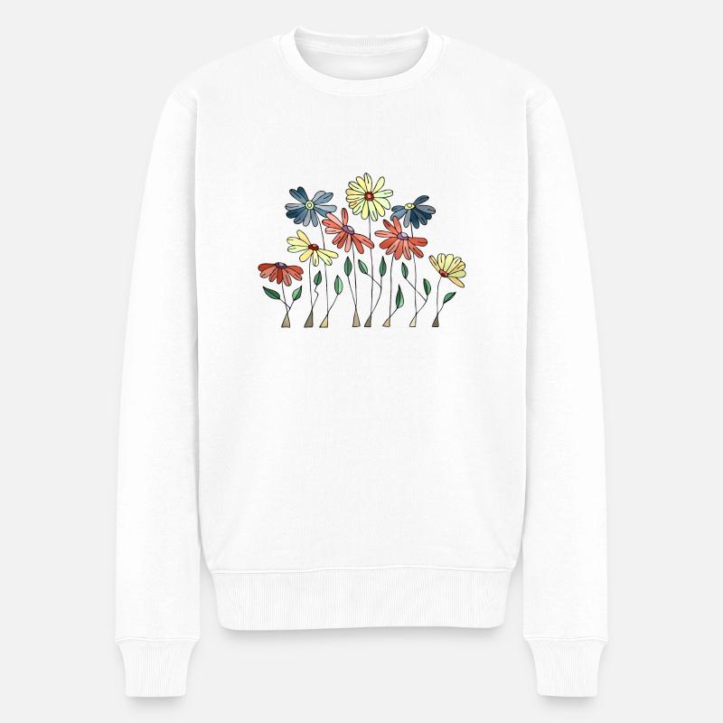 Fleur - Pull Premium bio Homme - blanc