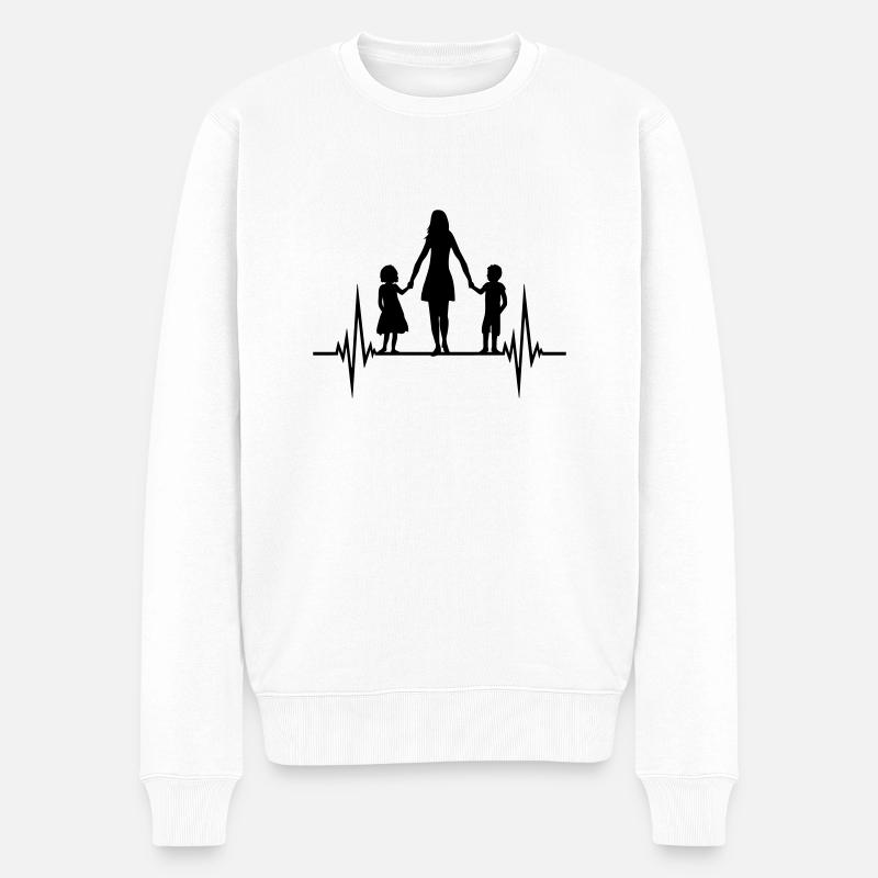 Fréquence Mama Enfants - Pull Premium bio Homme - blanc