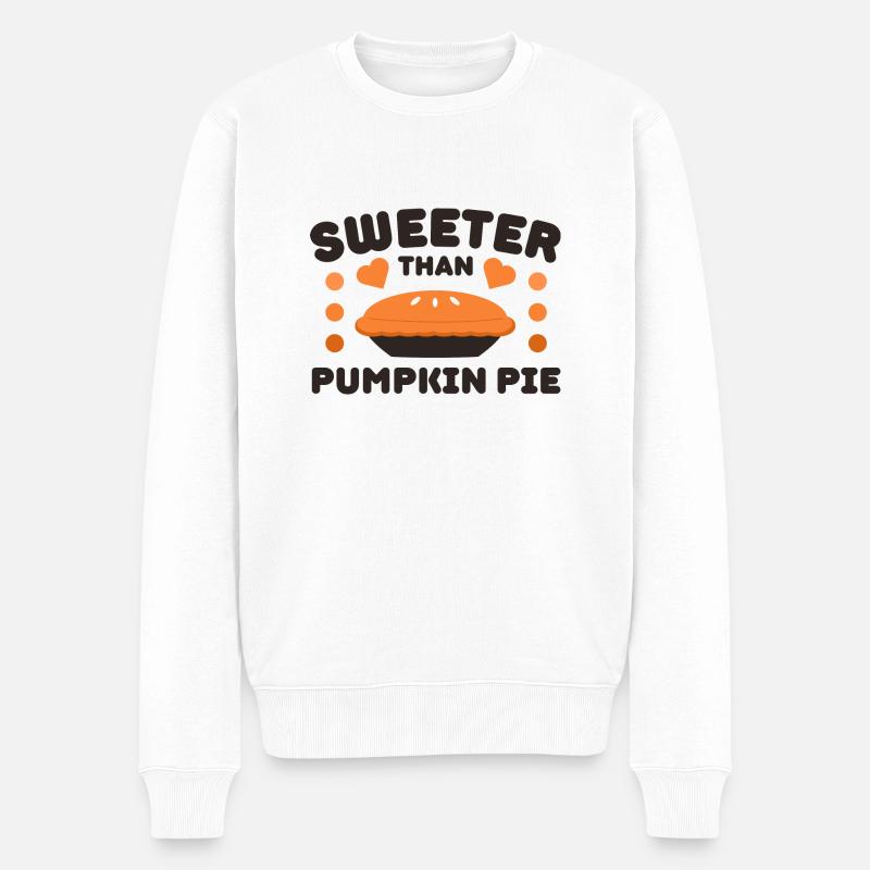 Sweeter Than Pumpkin Pie - Männer Premium Bio Pullover - Weiß