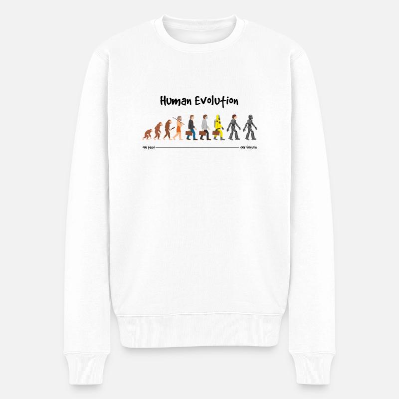 Evolution a robotic future - Men's Premium Organic Jumper - white