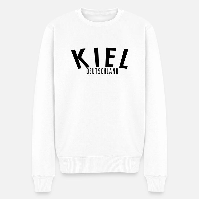 Kiel Deutschland - Männer Premium Bio Pullover - Weiß