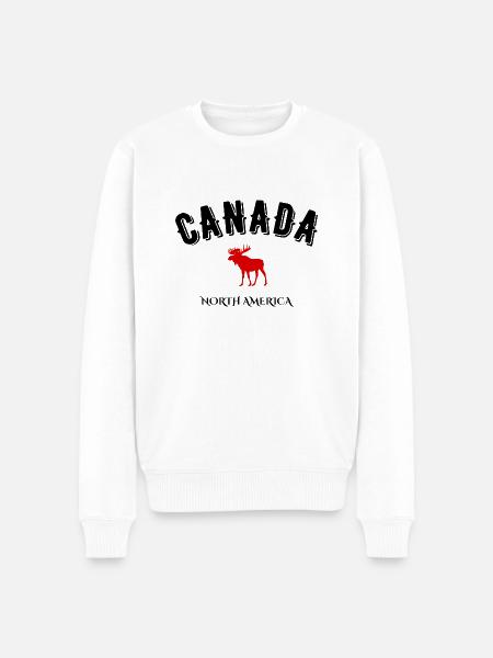 Canada north america - Men's Premium Organic Jumper - white