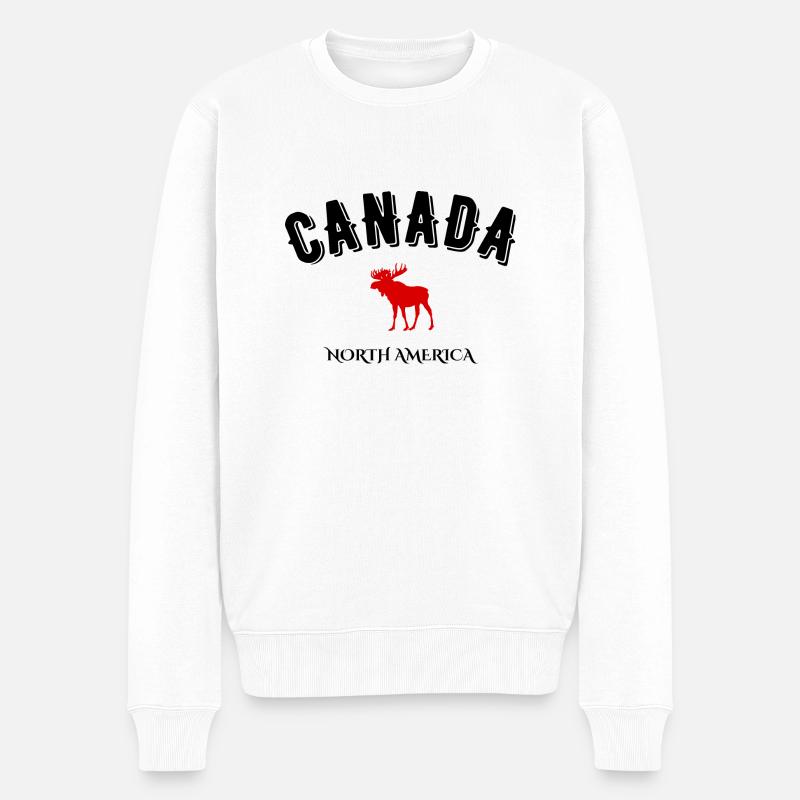 Canada north america - Pull Premium bio Homme - blanc