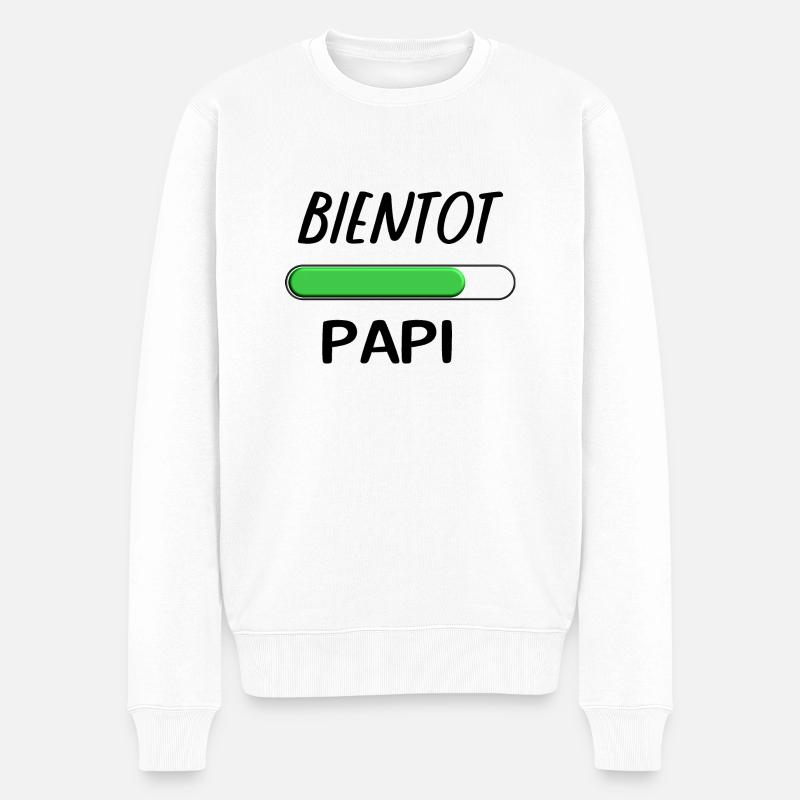 Bientot papi - Pull Premium bio Homme - blanc