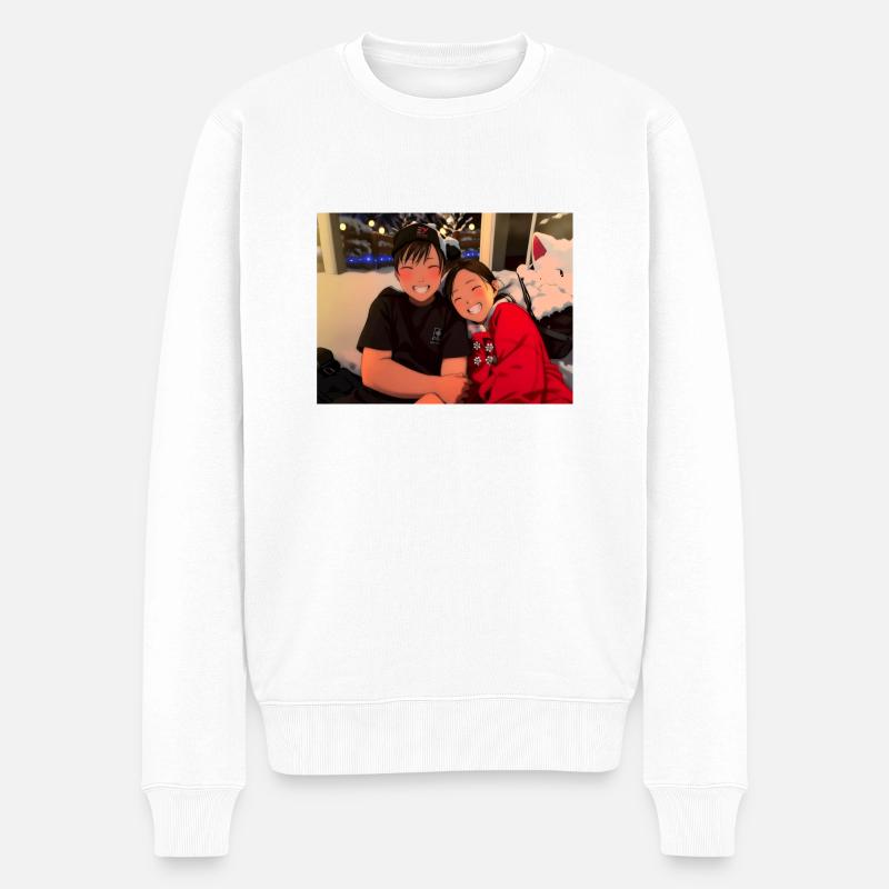 Anime Collection - Männer Premium Bio Pullover - Weiß