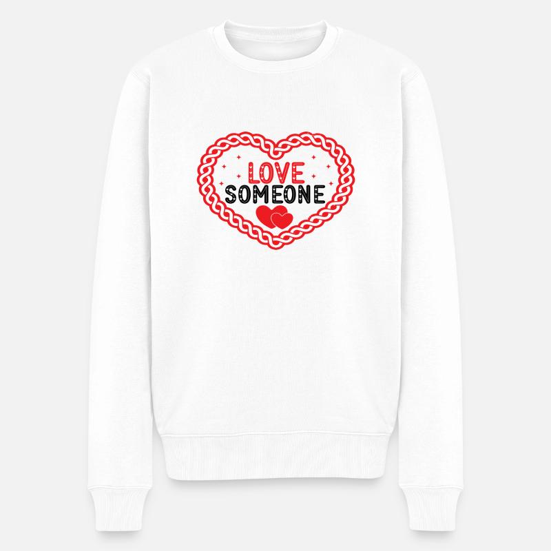 Aimer quelqu’un - Pull Premium bio Homme - blanc