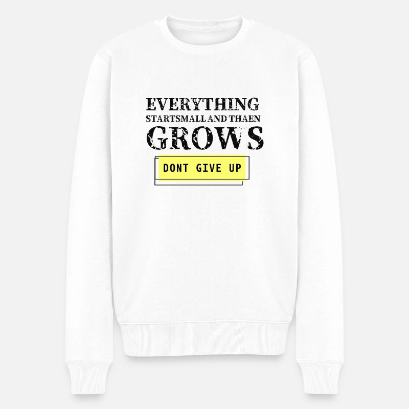 Conception écrite motivationnelle en anglais - Pull Premium bio Homme - blanc