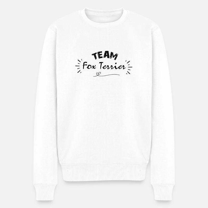 Team Fox terrier, idée cadeau pour ami des chiens - Pull Premium bio Homme - blanc