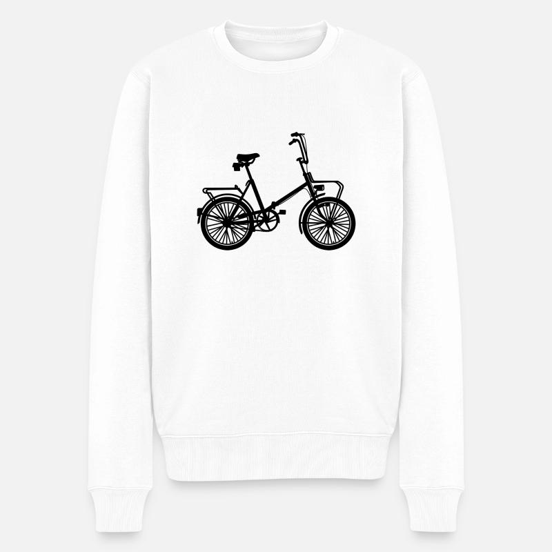 Klapprad - Männer Premium Bio Pullover - Weiß