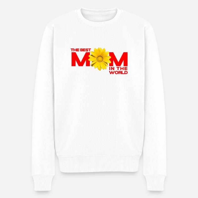 Die beste Mutter der Welt - Männer Premium Bio Pullover - Weiß
