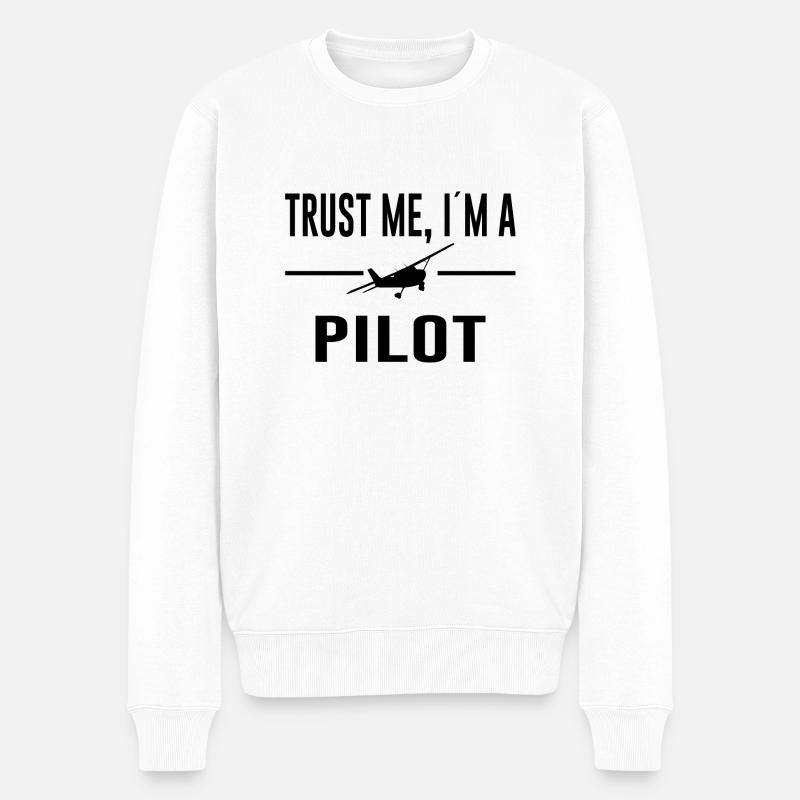 Dictons de pilote d’avion - Pull Premium bio Homme - blanc