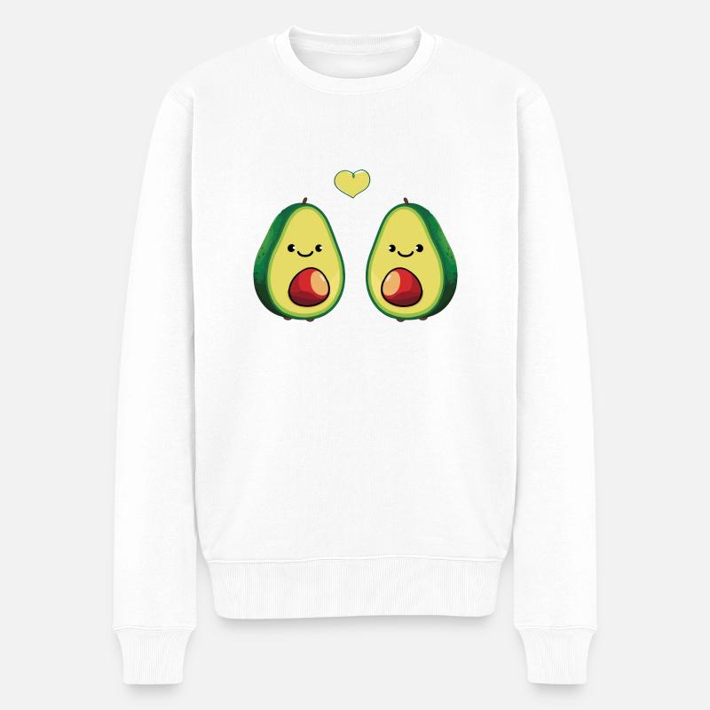Amour sucré à l’avocat - Pull Premium bio Homme - blanc