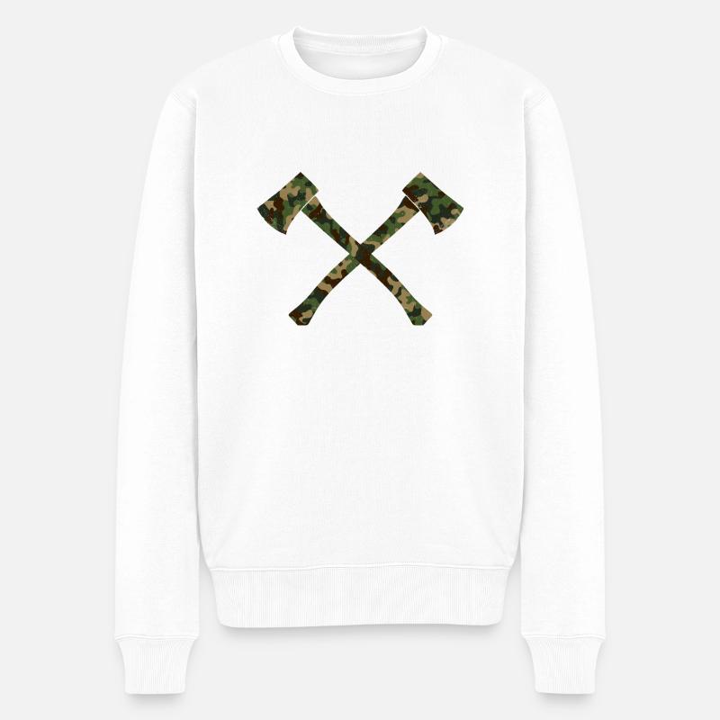 Hache - Pull Premium bio Homme - blanc